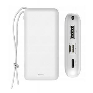 BASEUS power bank PPALL-DXQ02 20000mAh, PD 15W, 2x output, λευκό | Αξεσουάρ κινητών | elabstore.gr