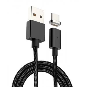 POWERTECH Καλώδιο USB 2.0 σε Type-C, Μαγνητικό, 1m, Black | Αξεσουάρ κινητών | elabstore.gr