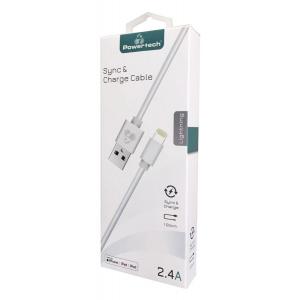 POWERTECH Καλώδιο USB σε Lightning prime PT-706, MFi, copper, 1m, λευκό | eLabstore.gr POWERTECH Καλώδιο USB σε Lightning prime PT-706, MFi, copper, 1m, λευκό | Αξεσουάρ κινητών | elabstore.gr