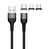 POWERTECH Καλώδιο USB 2.0 σε Micro/Type-C/Lightning PT-754 μαγνητικό, 1m | Αξεσουάρ κινητών | elabstore.gr