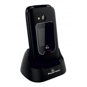 POWERTECH Κινητό Τηλέφωνο Sentry Dual, 2 οθόνες, SOS Call, φακός, μαύρο | Mobile Συσκευές | elabstore.gr