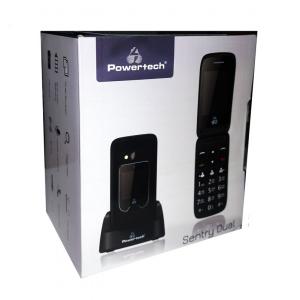 POWERTECH Κινητό Τηλέφωνο Sentry Dual, 2 οθόνες, SOS Call, φακός, μαύρο | Mobile Συσκευές | elabstore.gr