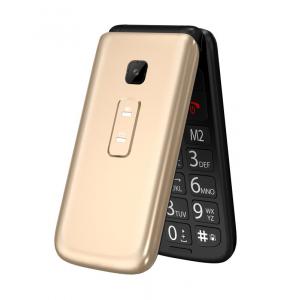 POWERTECH Κινητό Τηλέφωνο Sentry II, SOS Call, Dual Sim, με φακό, Gold | Mobile Συσκευές | elabstore.gr