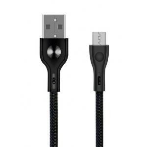 POWERTECH Καλώδιο USB σε Micro USB eco pvc PTR-0004, copper, 1m, μαύρο | Αξεσουάρ κινητών | elabstore.gr