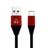POWERTECH Καλώδιο USB σε Type-C alu PTR-0014, copper, 1m, μαύρο | Αξεσουάρ κινητών | elabstore.gr