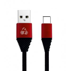 POWERTECH Καλώδιο USB σε Type-C alu PTR-0014, copper, 1m, μαύρο | Αξεσουάρ κινητών | elabstore.gr
