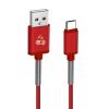 POWERTECH Καλώδιο USB σε Micro USB flex alu PTR-0018 copper, 1m, κόκκινο | Αξεσουάρ κινητών | elabstore.gr