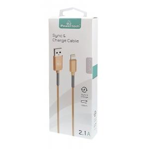 POWERTECH Καλώδιο USB σε Lightning flex alu PTR-0019, copper, 1m, χρυσό | eLabstore.gr POWERTECH Καλώδιο USB σε Lightning flex alu PTR-0019, copper, 1m, χρυσό | Αξεσουάρ κινητών | elabstore.gr