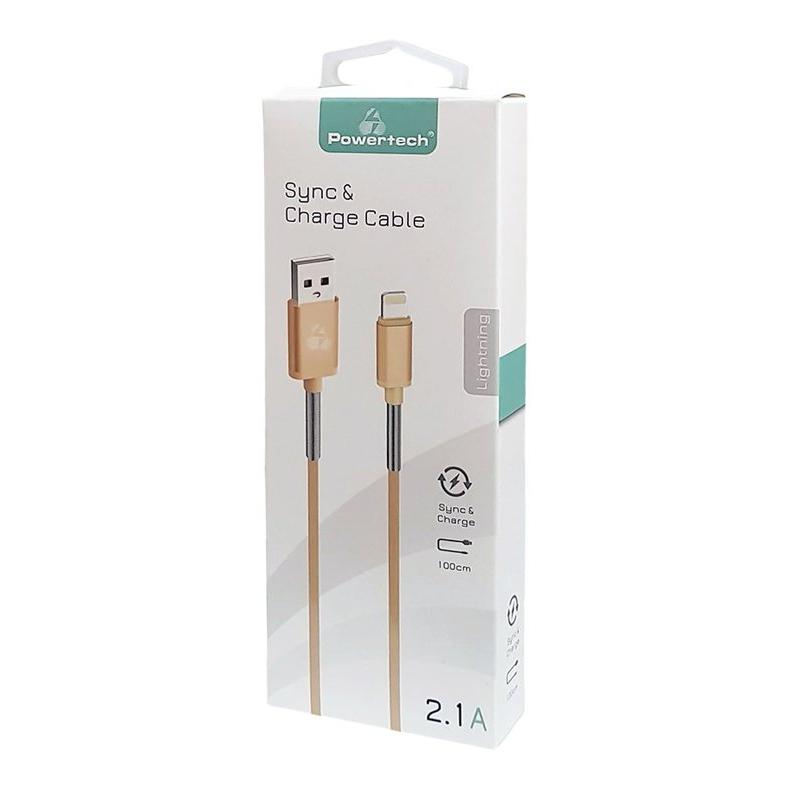 POWERTECH Καλώδιο USB σε Lightning flex alu PTR-0019, copper, 1m, χρυσό | eLabstore.gr POWERTECH Καλώδιο USB σε Lightning flex alu PTR-0019, copper, 1m, χρυσό | Αξεσουάρ κινητών | elabstore.gr