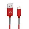 POWERTECH Καλώδιο USB σε Lightning flex alu PTR-0021 copper, 1m, κόκκινο | Αξεσουάρ κινητών | elabstore.gr
