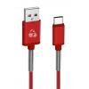 POWERTECH Καλώδιο USB σε Type C flex alu PTR-0024, copper, 1m, κόκκινο | Αξεσουάρ κινητών | elabstore.gr