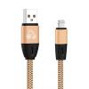 POWERTECH Καλώδιο USB σε Lightning eco flat PTR-0035 copper, 1m, χρυσό | Αξεσουάρ κινητών | elabstore.gr