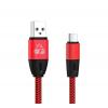 POWERTECH Καλώδιο USB σε Type-C eco flat PTR-0038 copper, 1m, κόκκινο | Αξεσουάρ κινητών | elabstore.gr