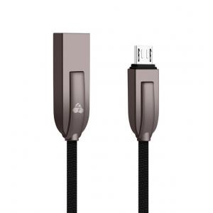 POWERTECH Καλώδιο USB σε Micro USB ele zinc PTR-0039 copper, 1m, μαύρο | Αξεσουάρ κινητών | elabstore.gr