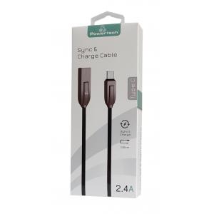 POWERTECH Καλώδιο USB σε Type C ele zinc PTR-0040 copper, 1m, μαύρο | eLabstore.gr POWERTECH Καλώδιο USB σε Type C ele zinc PTR-0040 copper, 1m, μαύρο | Αξεσουάρ κινητών | elabstore.gr