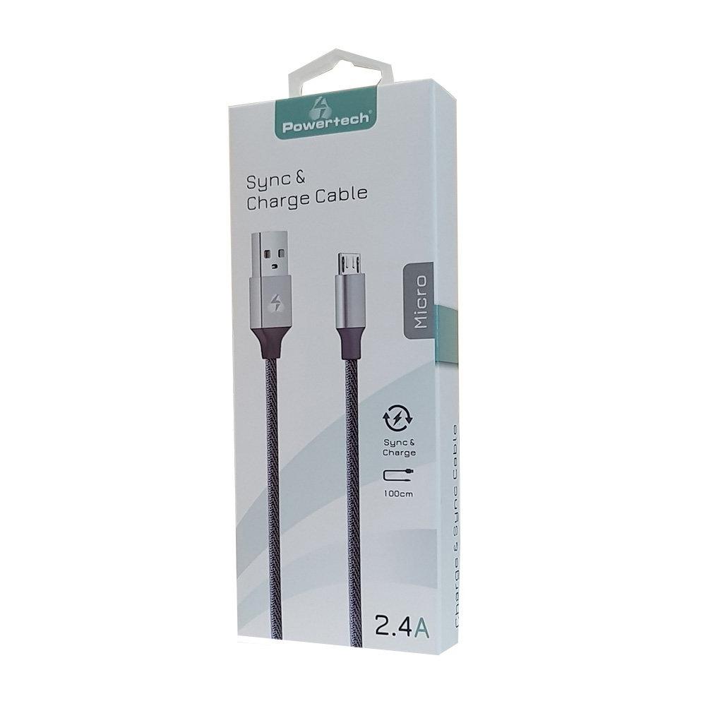 POWERTECH Καλώδιο USB σε Micro USB eco small PTR-0046 copper, 1m, ασημί | eLabstore.gr POWERTECH Καλώδιο USB σε Micro USB eco small PTR-0046 copper, 1m, ασημί | Αξεσουάρ κινητών | elabstore.gr