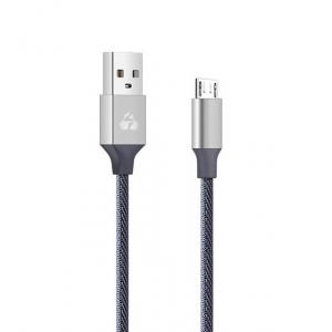 POWERTECH Καλώδιο USB σε Micro USB eco small PTR-0046 copper, 1m, ασημί | Αξεσουάρ κινητών | elabstore.gr