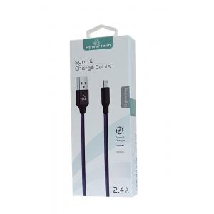POWERTECH Καλώδιο USB σε Lightning eco small PTR-0050 copper, 1m, μπλε | Αξεσουάρ κινητών | elabstore.gr