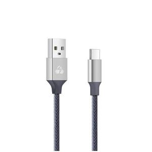 POWERTECH Καλώδιο USB σε Type-C eco small PTR-0052 copper, 1m, ασημί | Αξεσουάρ κινητών | elabstore.gr