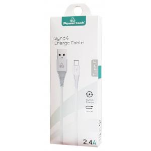 POWERTECH Καλώδιο USB σε Type C eco PTR-0060 copper, 1m , λευκό | eLabstore.gr POWERTECH Καλώδιο USB σε Type-C eco PTR-0060 copper, 1m , λευκό | Αξεσουάρ κινητών | elabstore.gr