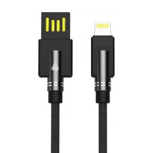 POWERTECH Καλώδιο USB σε Lightning dual ele PTR-0063 copper, 1m, μαύρο | Αξεσουάρ κινητών | elabstore.gr