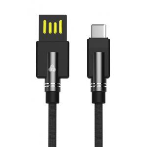 POWERTECH Καλώδιο USB σε Type-C dual ele PTR-0064 copper, 1m, μαύρο | Αξεσουάρ κινητών | elabstore.gr