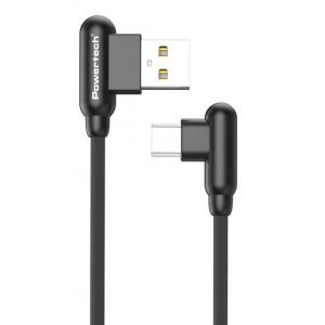 POWERTECH Καλώδιο USB σε Micro USB game 90 PTR-0065 copper, 1m, μαύρο | Αξεσουάρ κινητών | elabstore.gr