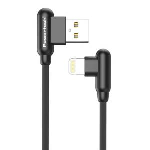POWERTECH Καλώδιο USB σε Lightning game 90 PTR-0066 copper, 1m, μαύρο | Αξεσουάρ κινητών | elabstore.gr