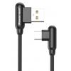 POWERTECH Καλώδιο USB σε Type-C game 90 PTR-0067 copper, 1m, μαύρο | Αξεσουάρ κινητών | elabstore.gr