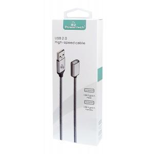 POWERTECH Καλώδιο USB (M) σε USB (F), prime, 480Mbps, 1.5m, γκρι | Αξεσουάρ κινητών | elabstore.gr