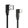 POWERTECH Καλώδιο USB σε Lightning game 90 PTR-0078 copper, 1m, μαύρο | Αξεσουάρ κινητών | elabstore.gr