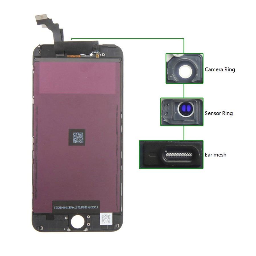 TIANMA High Copy LCD iPhone 6G Plus, Camera-Sensor ring, ear mesh, Black | eLabstore.gr TIANMA High Copy LCD iPhone 6G Plus, Camera-Sensor ring, ear mesh, Black | Service | elabstore.gr