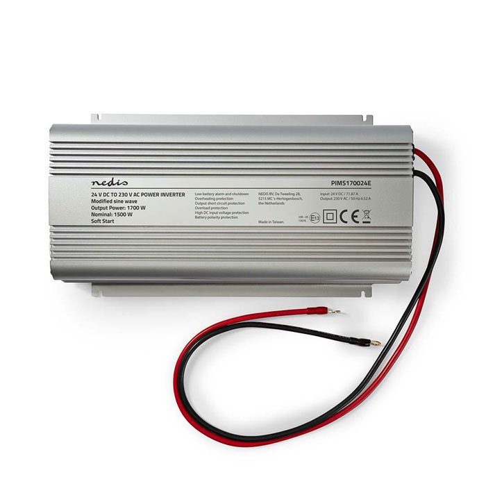 NEDIS PIMS170024E Power Inverter Modified Sine Wave 24 V DC - 230 V AC 1700 W 2x | eLabstore.gr NEDIS PIMS170024E Power Inverter Modified Sine Wave 24 V DC - 230 V AC 1700 W 2x | ΜΠΑΤΑΡΙΕΣ / ENERGY | elabstore.gr
