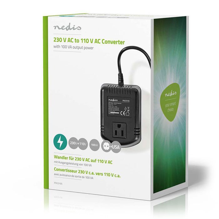 NEDIS POCO105 Power Converter 230 V AC - 110V AC 100 W Earthed USA Output | eLabstore.gr NEDIS POCO105 Power Converter 230 V AC - 110V AC 100 W Earthed USA Output | ΜΠΑΤΑΡΙΕΣ / ENERGY | elabstore.gr