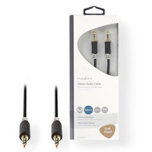 NEDIS CABW22000AT100 Stereo Audio Cable 3.5 mm Male - 3.5 mm Male 10 m Anthracit | ΚΑΛΩΔΙΑ / ADAPTORS | elabstore.gr