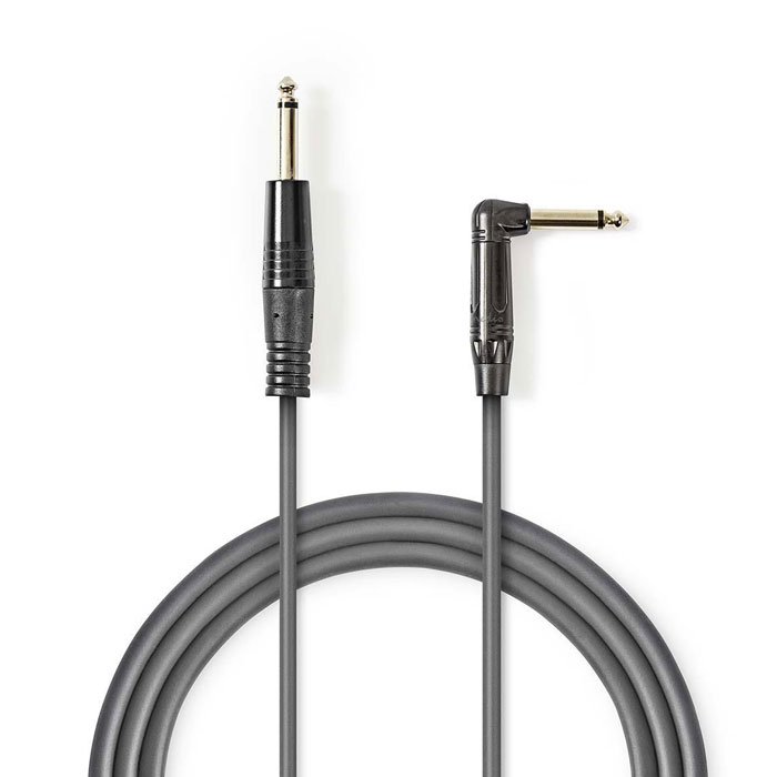 NEDIS COTH23005GY15 Unbalanced Audio Cable 6.35 mm Male - 6.35 mm Male Angled 1. | eLabstore.gr NEDIS COTH23005GY15 Unbalanced Audio Cable 6.35 mm Male - 6.35 mm Male Angled 1. | ΚΑΛΩΔΙΑ / ADAPTORS | elabstore.gr