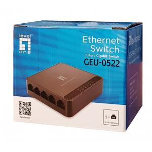 LEVELONE GbE Switch GEU-0522, 5-port 10/100/1000Mbps, MAC 4K, Ver. 1.0 | Δικτυακά | elabstore.gr