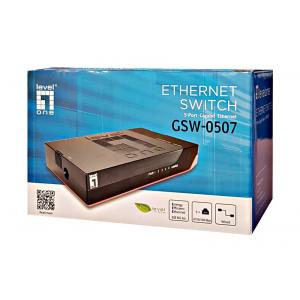 LEVELONE GbE Switch GSW-0507, 5-port 10/100/1000Mbps, Jumbo 9K, Ver. 5.0 | Δικτυακά | elabstore.gr
