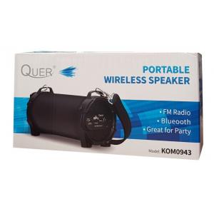 QUER φορητό ηχείο KOM0943 10W bluetooth, FM radio, USB, MicroSD, 1800mAh | Συνοδευτικά PC | elabstore.gr