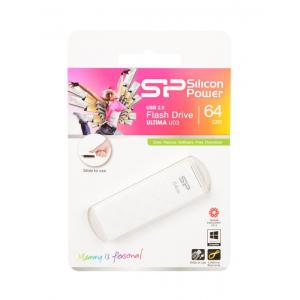 SILICON POWER USB Flash Ultima U03, 64GB, USB 2.0, λευκό | Συνοδευτικά PC | elabstore.gr