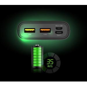 SILICON POWER Power Bank C10QC 10000mAh, 3x output, QC3.0, PD 18W, λευκό | Αξεσουάρ κινητών | elabstore.gr