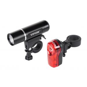 VIPOW σετ φωτισμού ποδηλάτου URZ0015, 3.6W & 0.4W, μαύρο | Gadgets | elabstore.gr