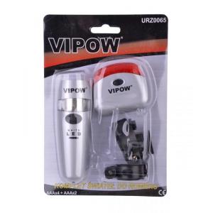 VIPOW σετ φωτισμού ποδηλάτου URZ0065, 5 LED, ασημί | Gadgets | elabstore.gr