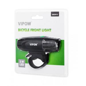 VIPOW εμπρόσθιο φως ποδηλάτου URZ0915, 3W, Toshiba LED, μαύρο | Gadgets | elabstore.gr