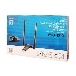 LEVELONE Wireless USB Network Adapter WUA-1810E AC1200 Dual Band, ver. 1 | Δικτυακά | elabstore.gr