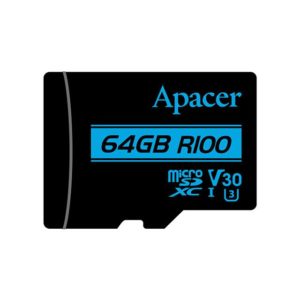 Memory Card Micro SDXC UHS-I U3 Class10 64GB Apacer V30 R100 | MEMORY CARDS | elabstore.gr