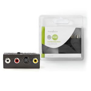 NEDIS CVGB31902BK Switchable SCART Adapter SCART Male - S-Video Female + 3x RCA | ΚΑΛΩΔΙΑ / ADAPTORS | elabstore.gr