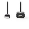 NEDIS CCGP60EXTBK250 Active USB 2.0 Extension Cable A Male - A Female 25 m Black | ΚΑΛΩΔΙΑ / ADAPTORS | elabstore.gr