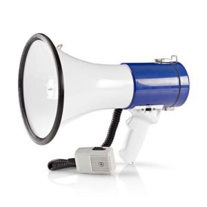 NEDIS MEPH200WT Megaphone 25 W 1500 m Range Detachable Microphone White/Blue | ΗΛΕΚΤΡΟΝΙΚΑ / ΕΡΓΑΛΕΙΑ | elabstore.gr