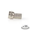 NEDIS CSVC41902ME F Connector Male | For 7.4mm Coaxial Cables 25 pieces Metal | ΚΑΛΩΔΙΑ / ADAPTORS | elabstore.gr